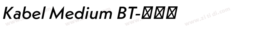 Kabel Medium BT字体转换